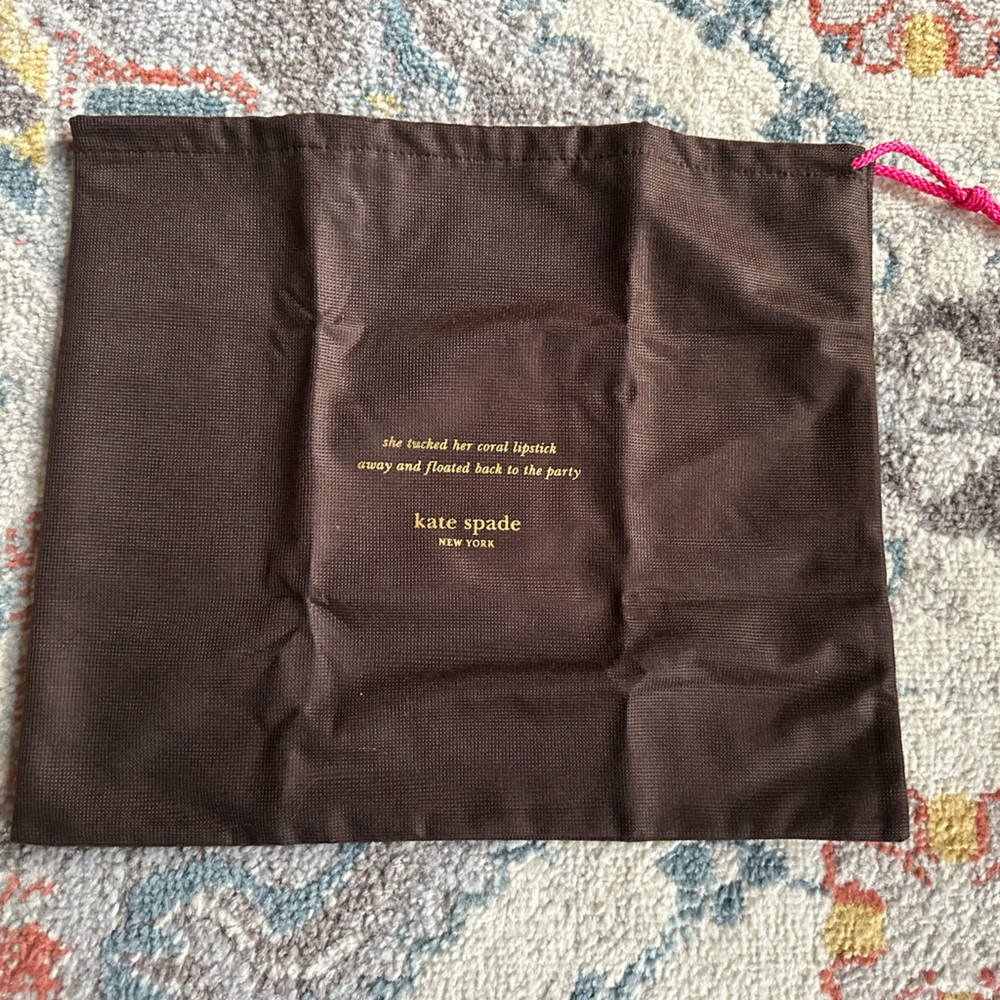 Kate Spade Chocolate Brown Bag with Pink Accent